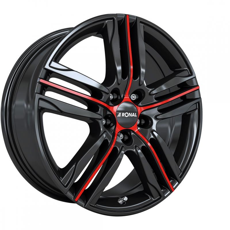 RONAL R57 JETBLACK-RED SPOKE